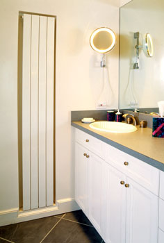 What is a bath or shower without the comfort of a warm bathroom? The best choice for energy efficient heat is Runtal’s hydronic, instant zoning radiators. These attractive heaters provide warmth where it’s needed while taking up very little space. They come in a variety of sizes, shapes, and applications.